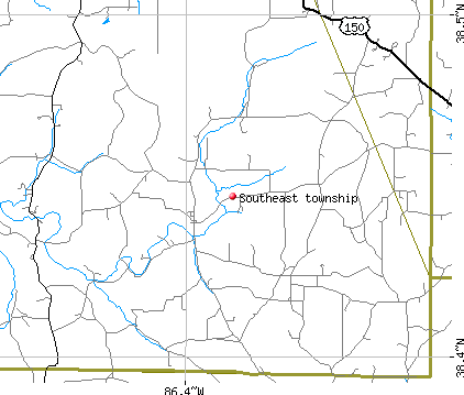 Southeast township, IN map