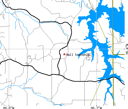 Hall township, IN map