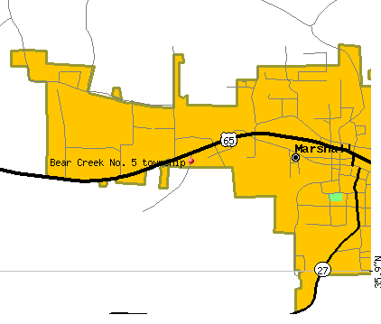 Bear Creek No. 5 township, AR map
