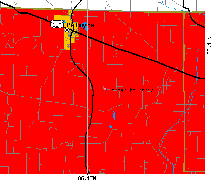 Morgan township, IN map