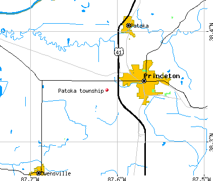 Patoka township, IN map