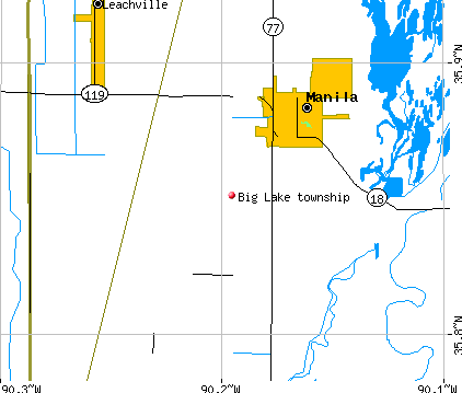 Big Lake township, AR map