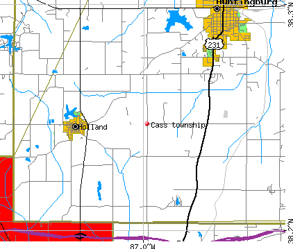 Cass township, IN map