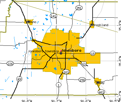 Jonesboro township, AR map