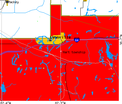 Hart township, IN map