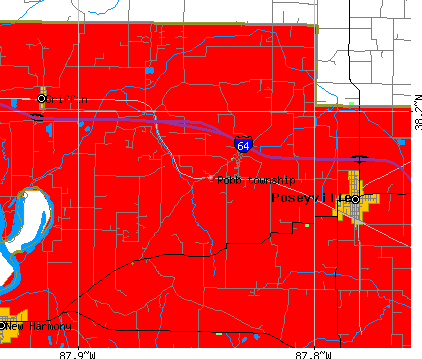 Robb township, IN map