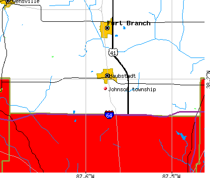 Johnson township, IN map