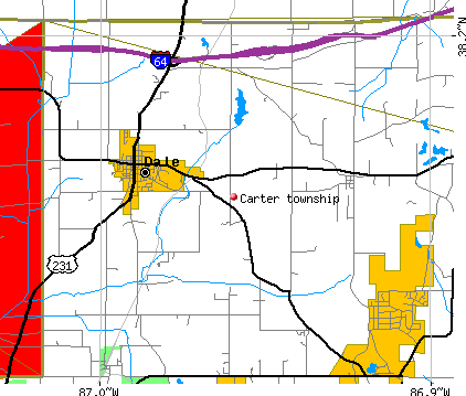 Carter township, IN map