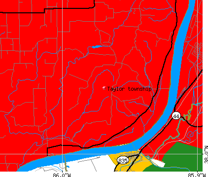 Taylor township, IN map