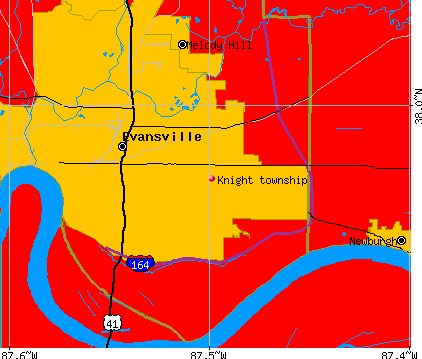 Knight township, IN map