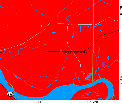 Marrs township, IN map