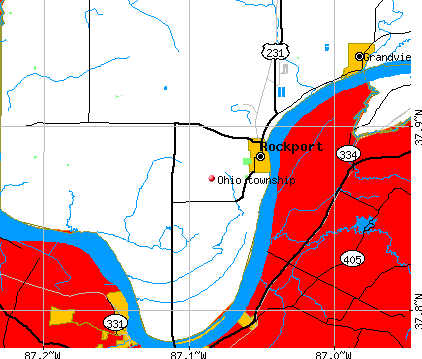 Ohio township, IN map