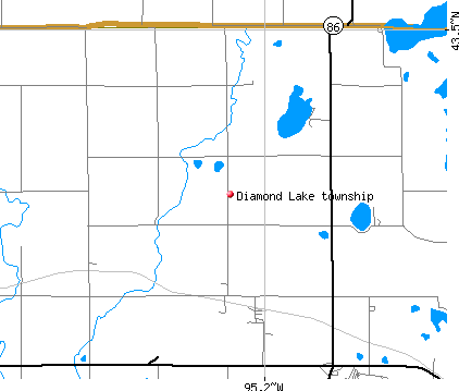 Diamond Lake township, IA map