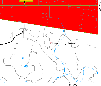 Union City township, IA map