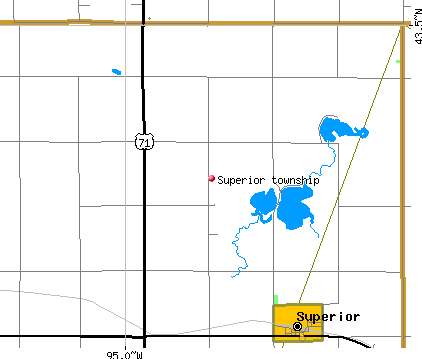 Superior township, IA map