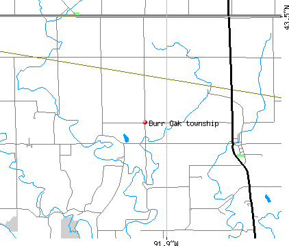 Burr Oak township, IA map