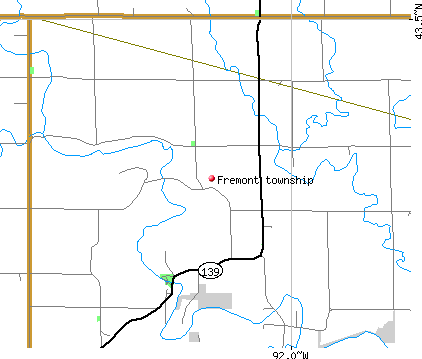 Fremont township, IA map
