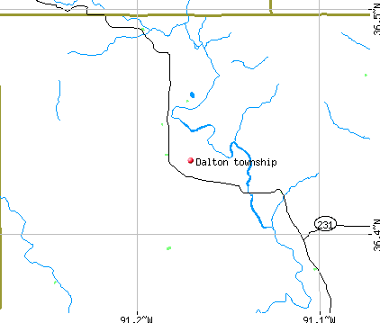 Dalton township, AR map