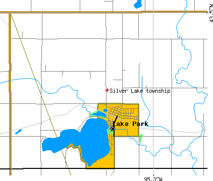 Silver Lake township, IA map