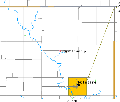 Wayne township, IA map