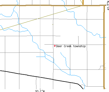 Deer Creek township, IA map