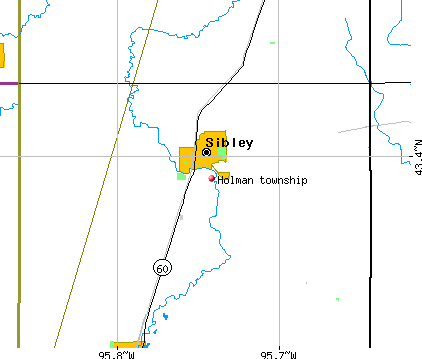 Holman township, IA map