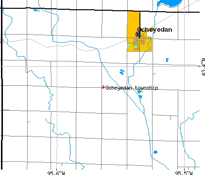 Ocheyedan township, IA map