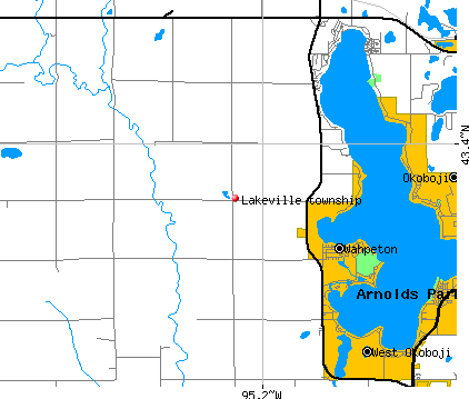 Lakeville township, IA map