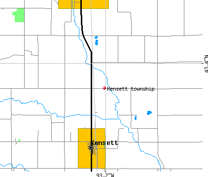 Kensett township, IA map
