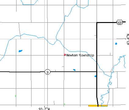 Newton township, IA map