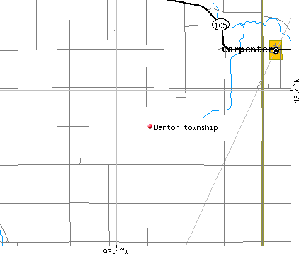 Barton township, IA map