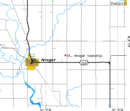 St. Ansgar township, IA map