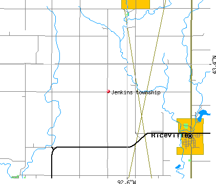 Jenkins township, IA map