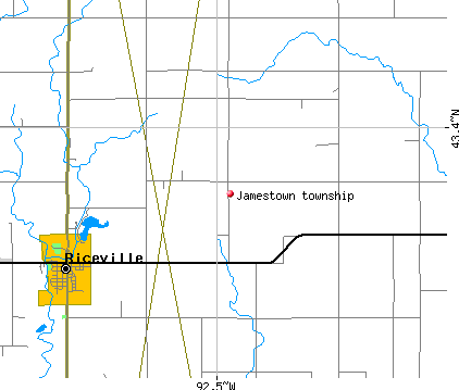 Jamestown township, IA map