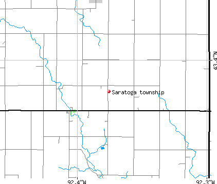 Saratoga township, IA map