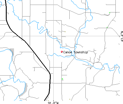 Canoe township, IA map