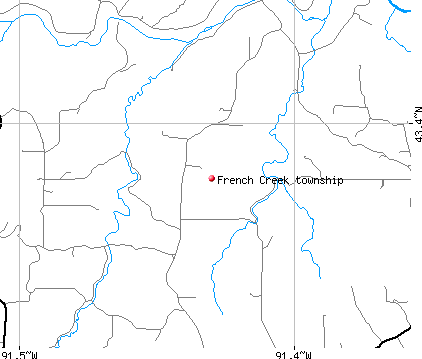 French Creek township, IA map