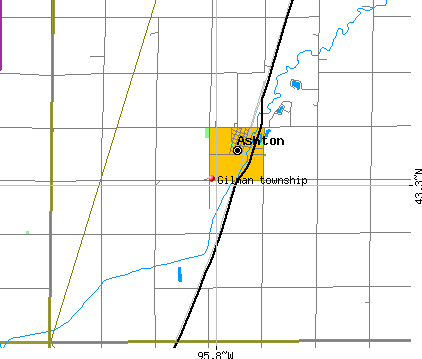 Gilman township, IA map