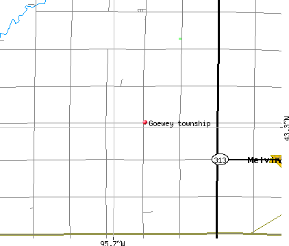 Goewey township, IA map