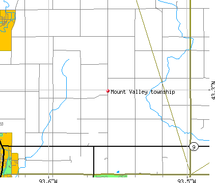 Mount Valley township, IA map