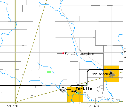 Fertile township, IA map