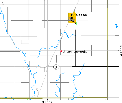 Union township, IA map