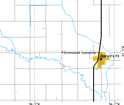 Greenwood township, IA map