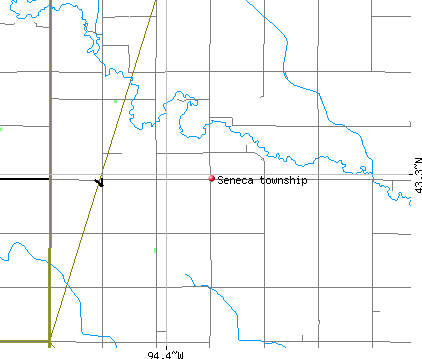 Seneca township, IA map