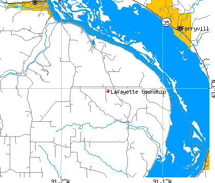 Lafayette township, IA map