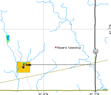 Howard township, IA map