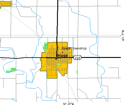 Osage township, IA map