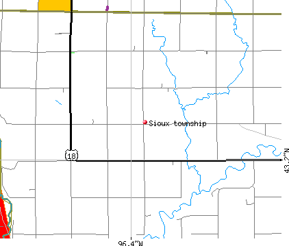 Sioux township, IA map