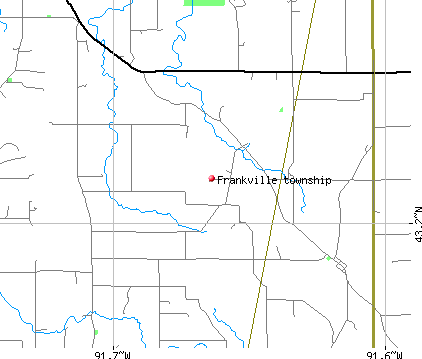 Frankville township, IA map