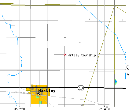 Hartley township, IA map
